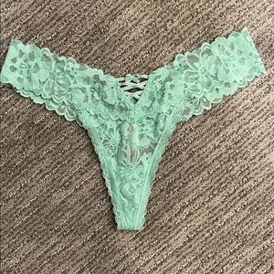 Victoria’s Secret Lace Thong with ribbon detail, size L